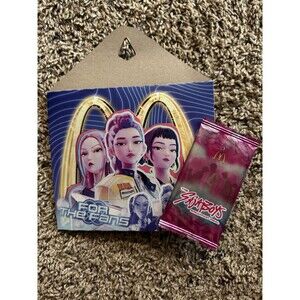McDonalds x KPop Demon Hunters Saja Boys Photo card Pack Sealed & Meal Box
